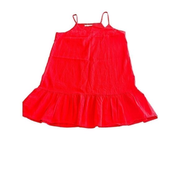 Copper Key Coral Ruffle Hem Dress size M - Picture 3 of 8